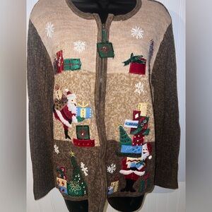 Festive Brown Holiday Sweater for Men